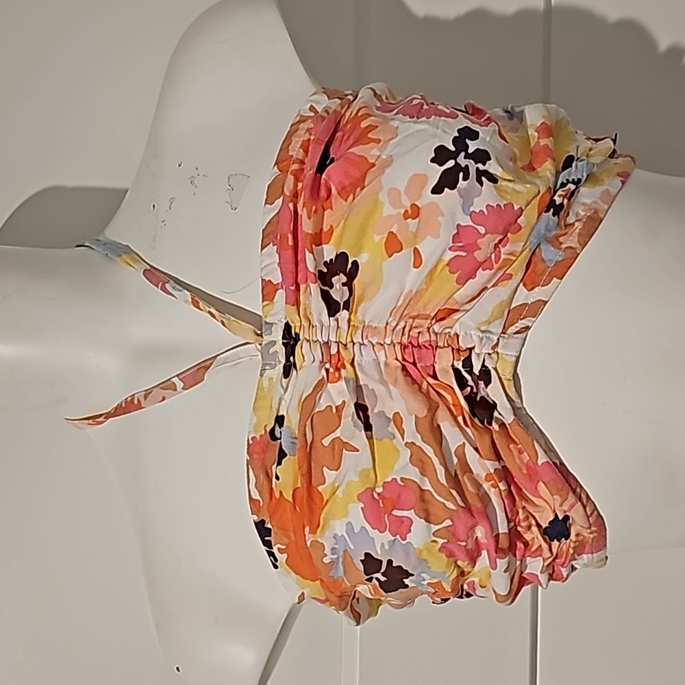 NWT Roxy floral bandeau halter top